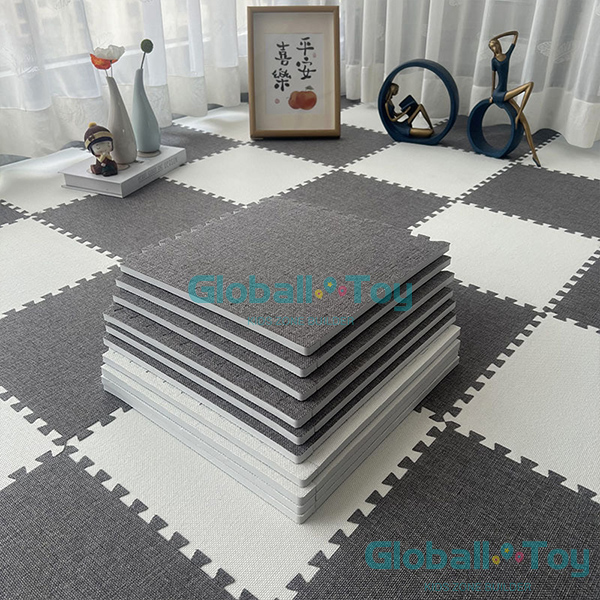 Premium EVA Interlocking Floor Mat Set for Kids Playroom, Nursery, Daycare & Home Safety Zones – Soft, Non-Slip, Shock-Absorbing Tiles by Globalltoy