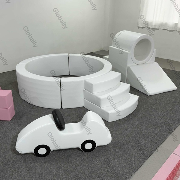 Foam Ball Pit and Slide Combo for Kids Soft Play Area