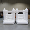 Mini gonflable Blanc Bounce House Compact Wedding Jumping Castle for Kids Backyard Birthday Events et Utilisation de la location en plein air