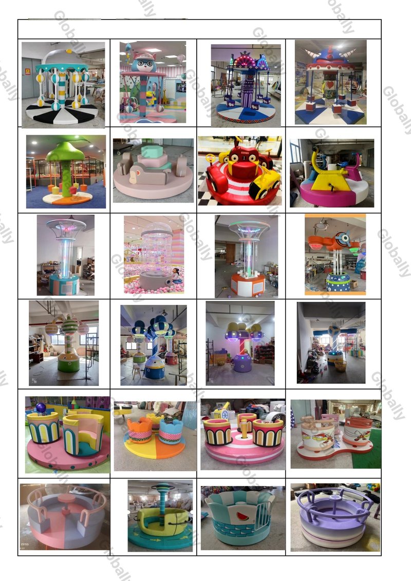 Pastel Unicorn Horse Ride Merry Go Round Soft Play Carousel