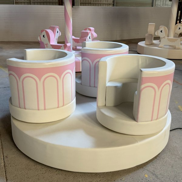 Soft play teacup merry go round for indoor kids playground