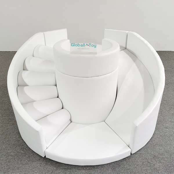 Toddler play area with soft foam ball pit and stairs