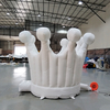 Luxo Crown Branco Inflável Castelo de Homemente