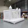 Castillo de gorila inflable blanca pura con lados de malla para fiestas