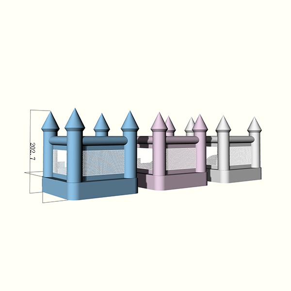 Blue Inflatable Castle Bounce House for Event Rental