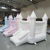 pastel inflatable castle with slide for kids parties