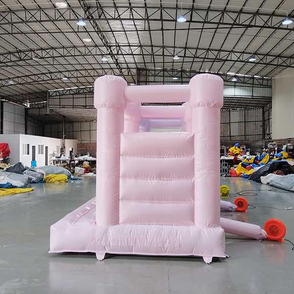 Mini Pastel Pink Inflatable Castle For Indoor Kids Event Dealer