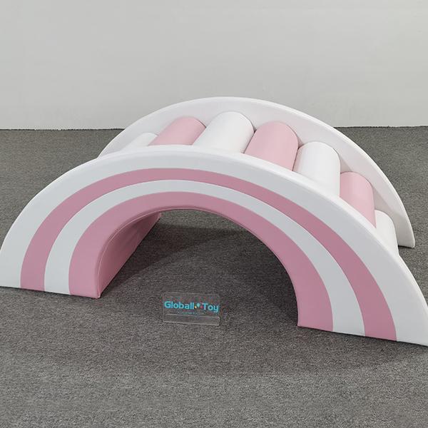 Top view of soft rainbow arch climber with steps