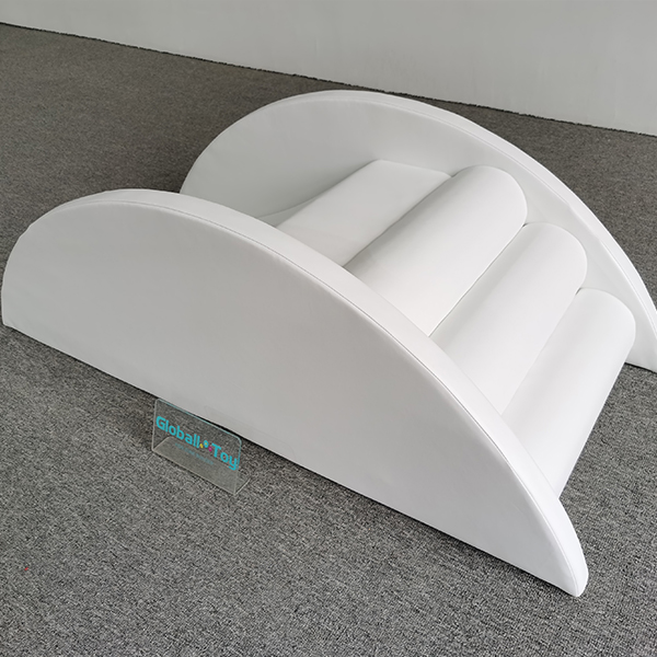 White toddler arch slide for indoor soft playground