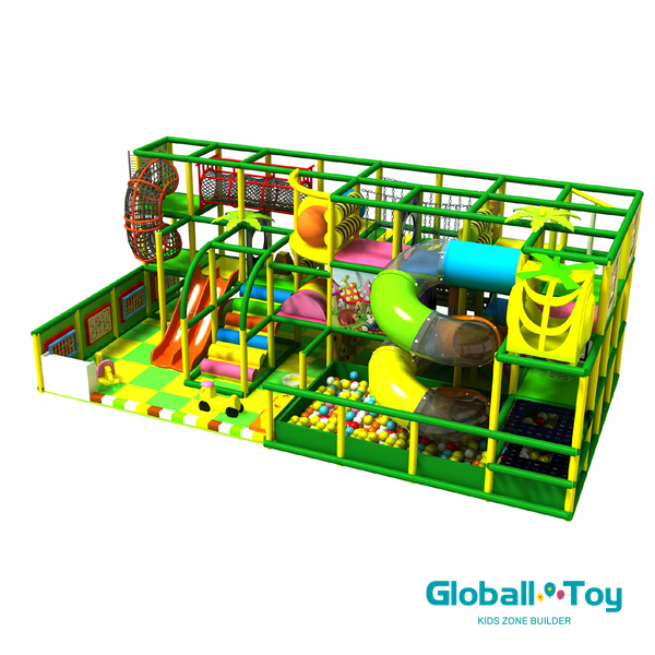 kids indoor jungle theme playground with spiral tube slide for sale