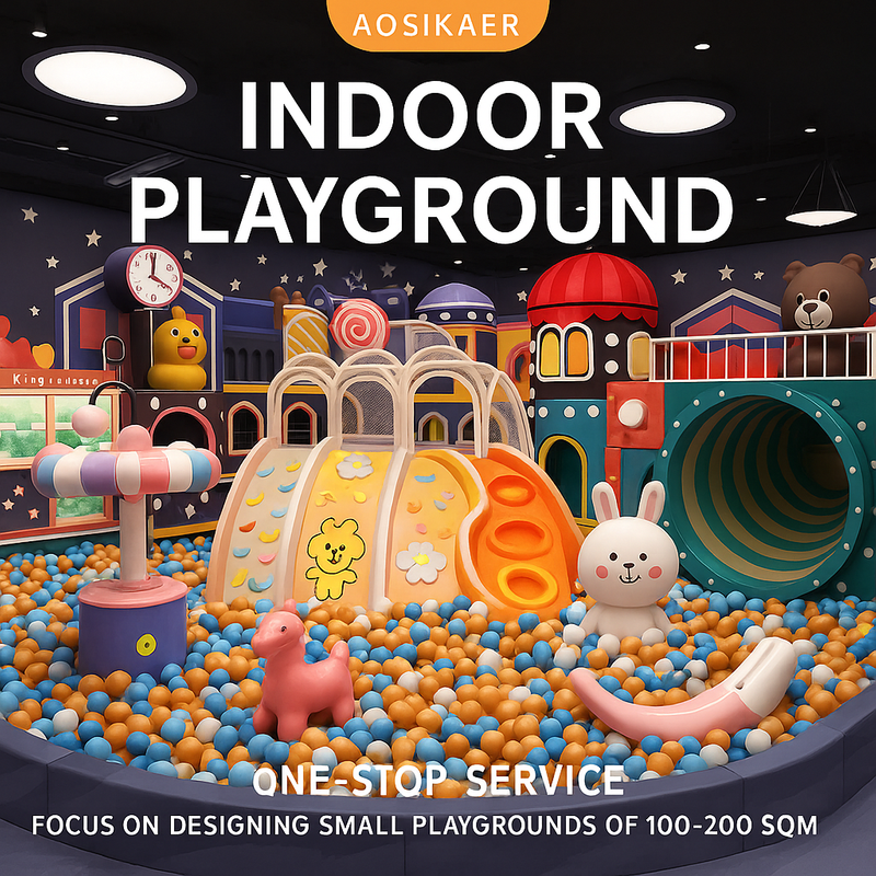 Play Soft Play Kustom Indoor Nakal Kastil Nakal Untuk Anak-Anak-Struktur Multi-Level dengan Slide, Tunnels & Ball Pits