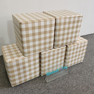 beige-checkered-soft-play-cube-for-kids