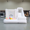 tobogán-castillo-hinchable-blanco-con-piso-de-bolas