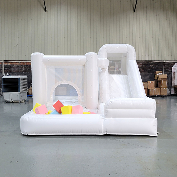 white-inflatable-castle-slide-with-ball-pit