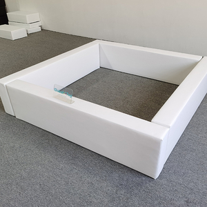 square foam playpen with white PU cover for toddlers