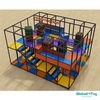 toddler play gym with foam obstacles, slides and commercial indoor playground