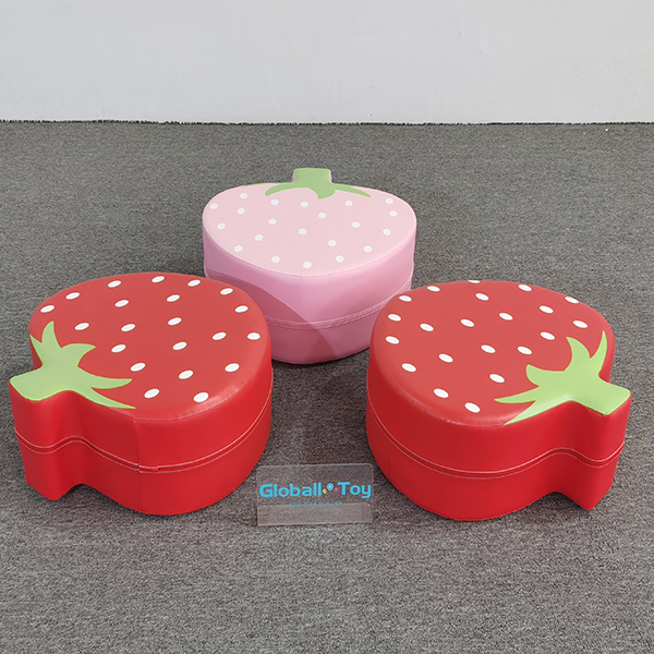 red strawberry soft play seat cushion