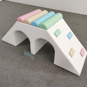 white-soft-play-tunnel-slide-combination