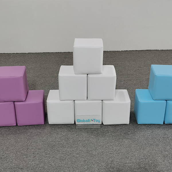 White purple blue soft foam building blocks for children
