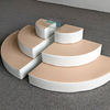 Cream white and beige arc climbing soft steps for kids soft play zone