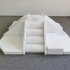 Indoor toddler climbing play structure in white color