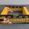 Under construction themed soft play fence panel for toddler play areas