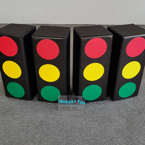 preschool playroom soft foam traffic light posts