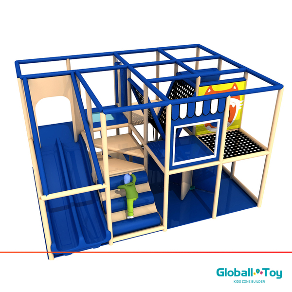 modular soft play equipment indoor playground with net tunnel bridge