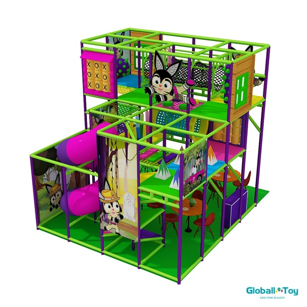 Großhandel für Kinder-Softspielgeräte mit Spiralrohrrutsche und Spielhaus