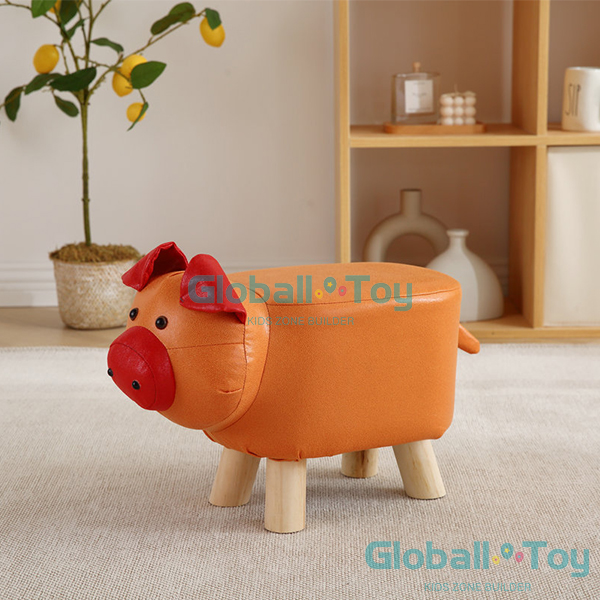 taburete blando con forma de cerdo para niños pequeños
