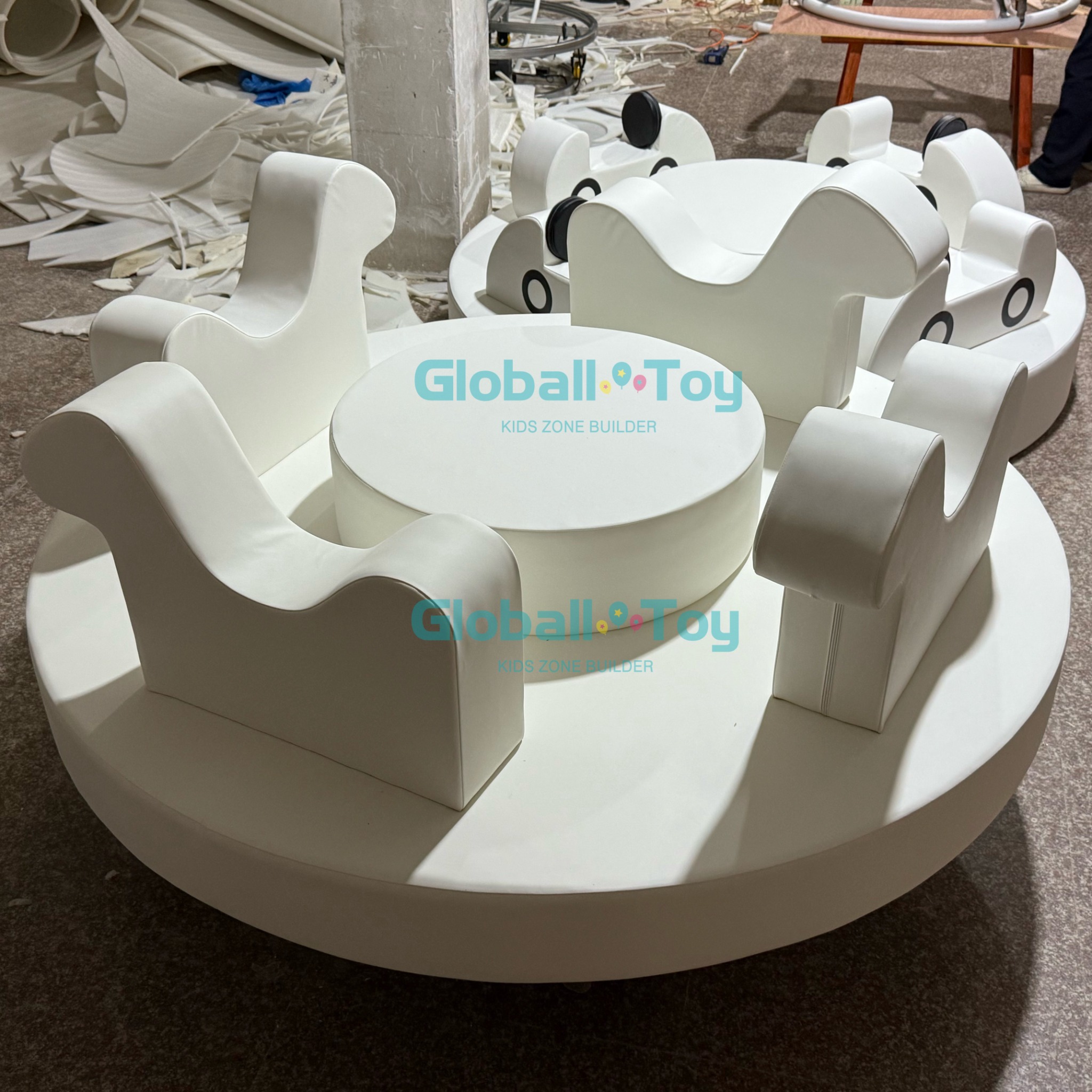 Merry Go Round Carousel Soft Play Set for Amusement Parks