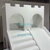 Play Area Soft Play Castle with Dual Slide and Climbing Steps