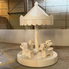 Pastel White Indoor Merry Go Round para la configuración de la sala de juegos suave