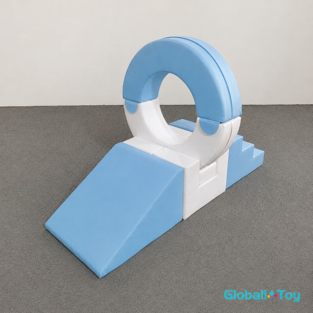 indoor-playground-soft-balance-training-set-with-round-climber-and-steps-factory