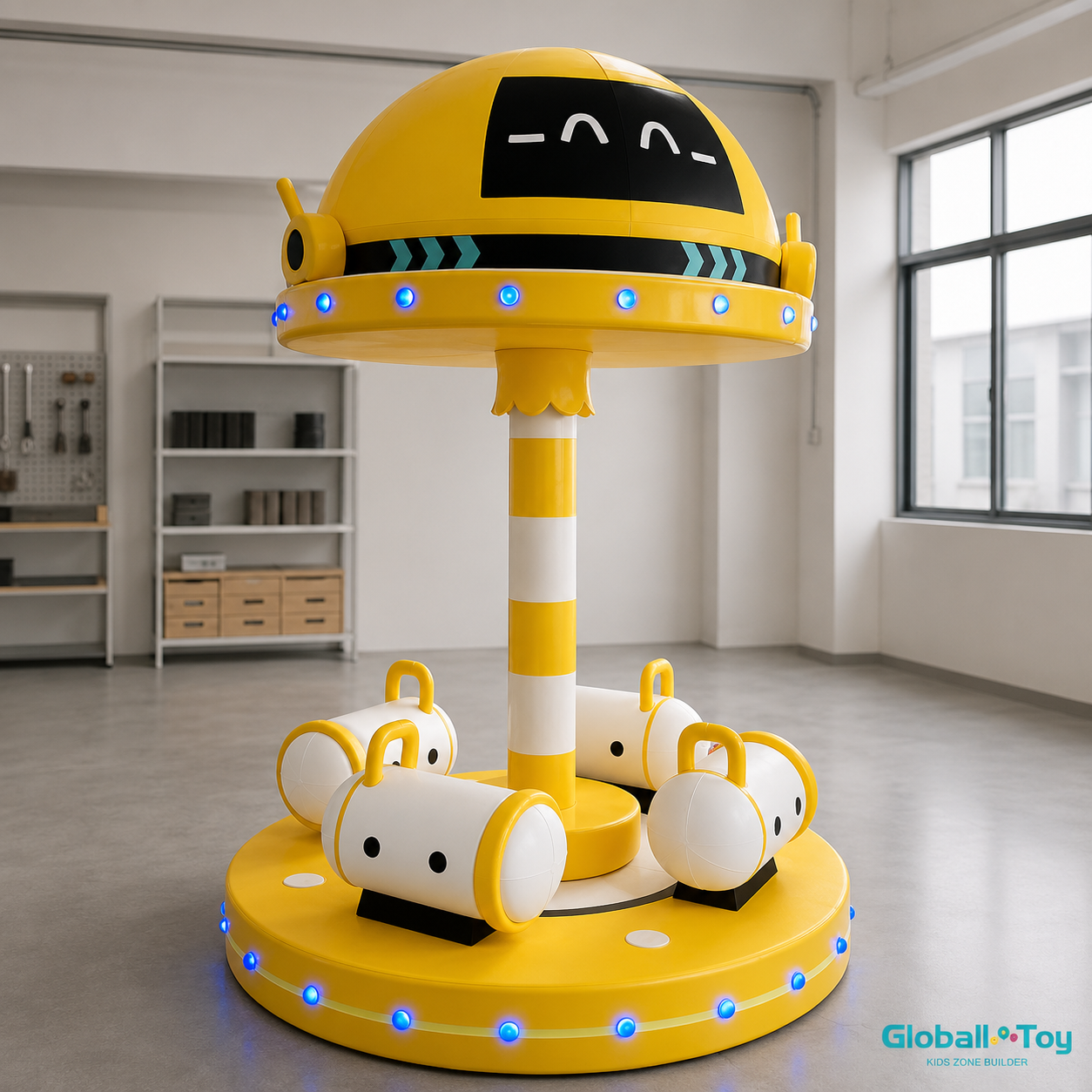 astronaut-theme-led-soft-play-electric-carousel-distributor
