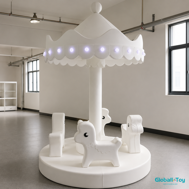 led-soft-electric-carousel-with-soft-horse-seats-indoor-playground-manufacturer