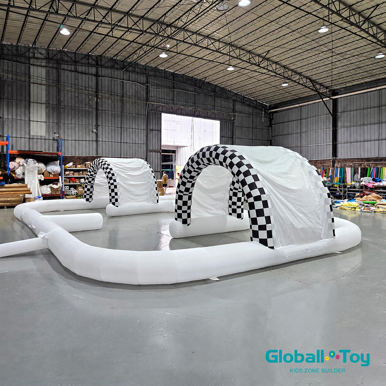 checkered-flag-inflatable-obstacle-course-for-sports-events-factory