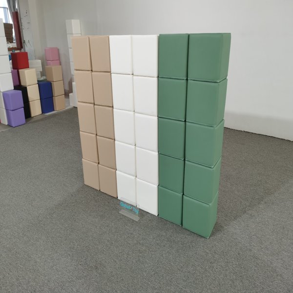 Commercial Soft Play Foam Cube Set for Kids Indoor Playground Rental Business Durable PU Leather Blocks Supplier