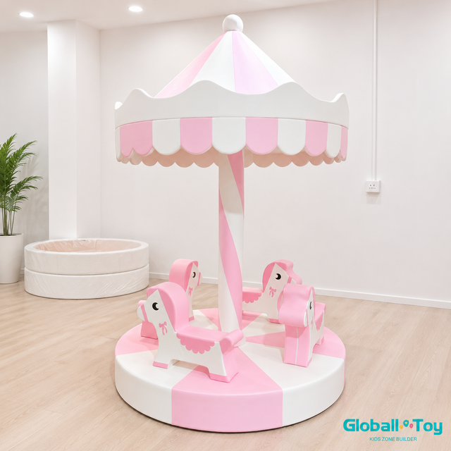 pink-soft-play-carousel-for-toddler-play-area-distributor