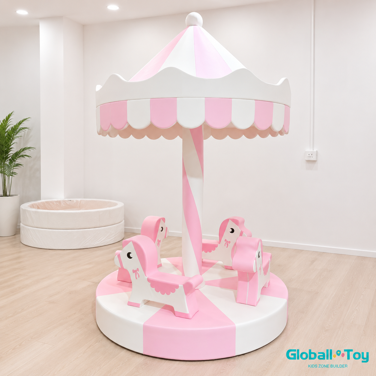 pink-soft-play-carousel-for-toddler-play-area-distributor