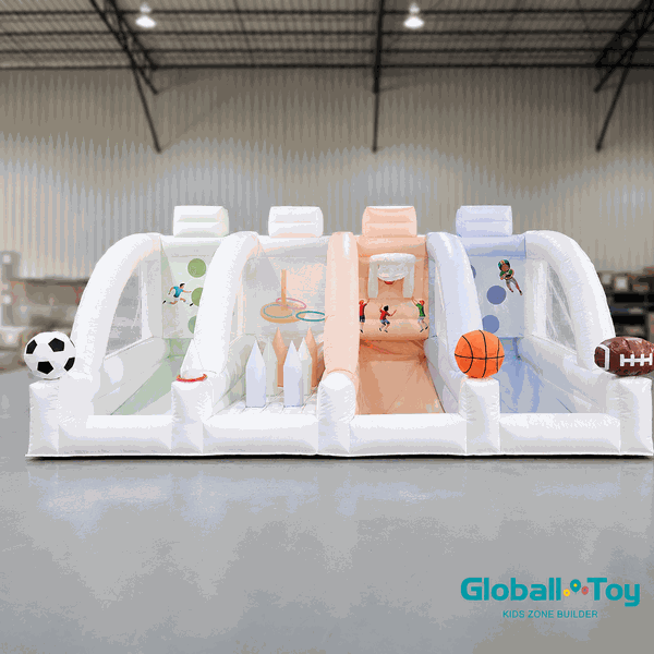 pastel-sports-inflatable-bounce-house-with-multi-game-area-supplier