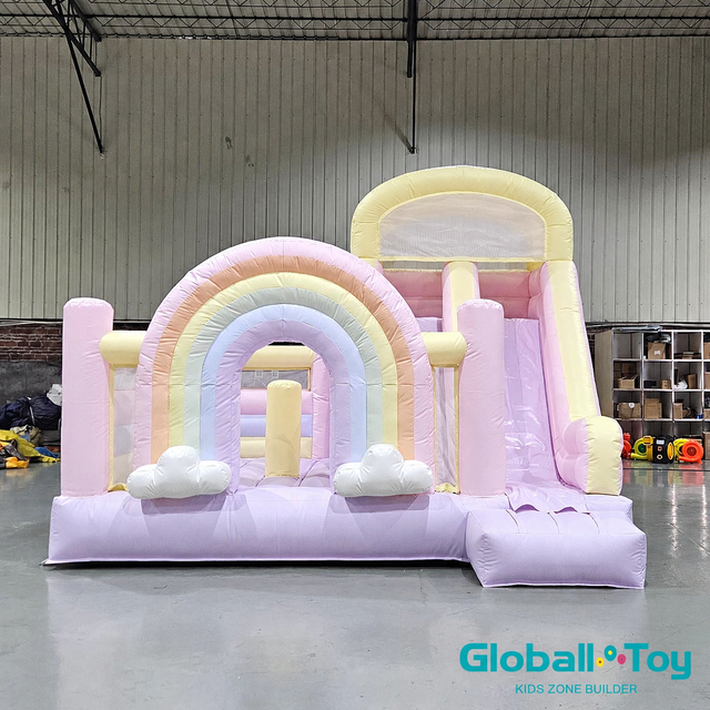 pastel-rainbow-cloud-inflatable-bounce-house-for-event-rental-supplier