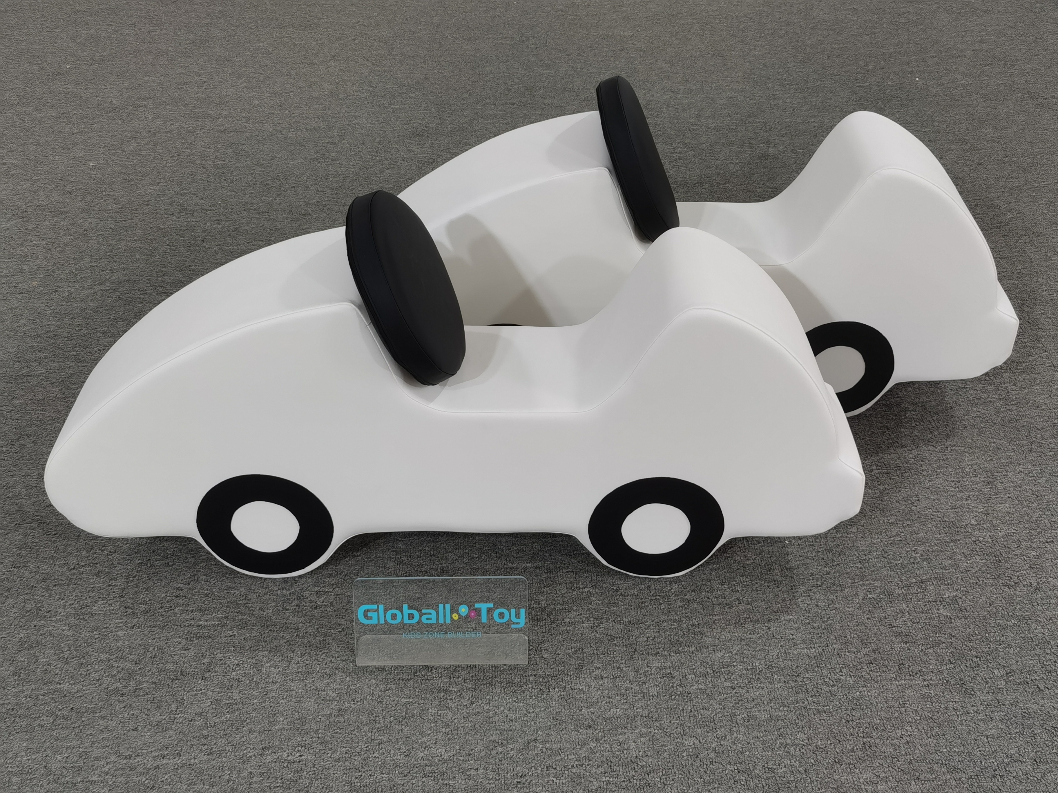 Soft-Play-Auto-Doppelsitz-Kleinkind-Reitspielzeug-Indoor-Spielplatz
