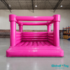 bright-pink-inflatable-bounce-house-with-slide-for-party-rental-supplier