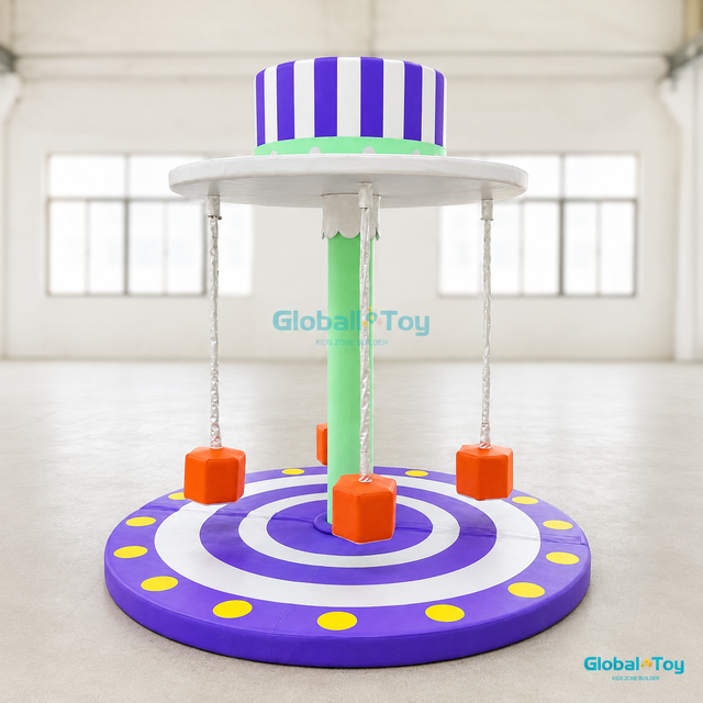 custom-soft-play-carousel-with-hanging-cubes-indoor-playground-manufacturer